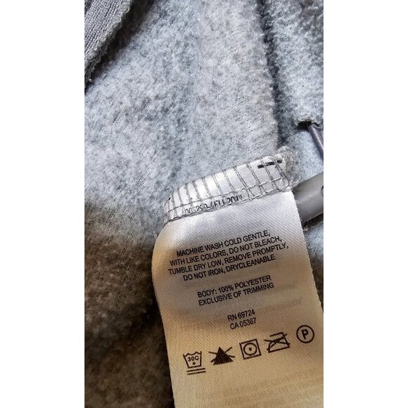 Columbia Womens Medium Grey Fleece Full Zip Hike Camping Outdoors Logo Jacket - Picture 13 of 13